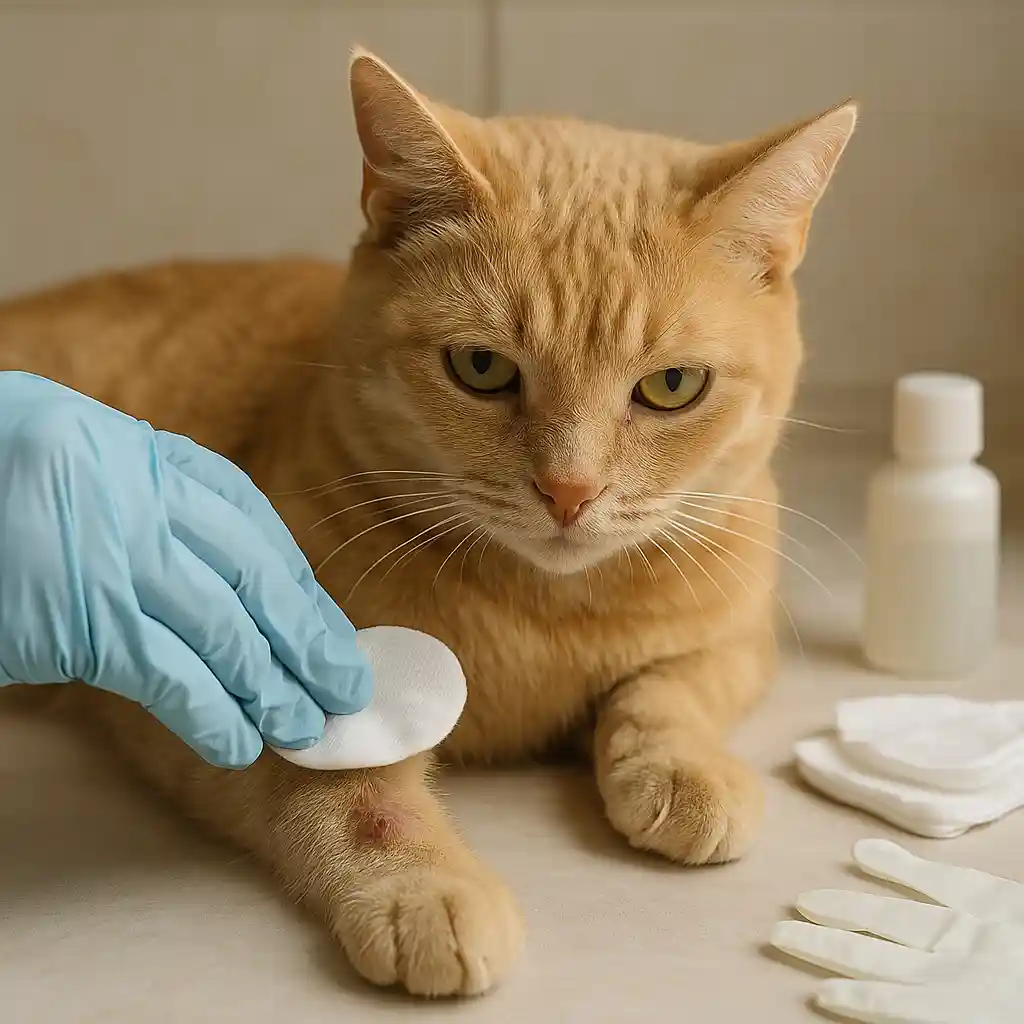 What to Clean a Cat Wound With